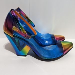 Privileged Shoes Tollie Size 9 Blue Rainbow Metallic